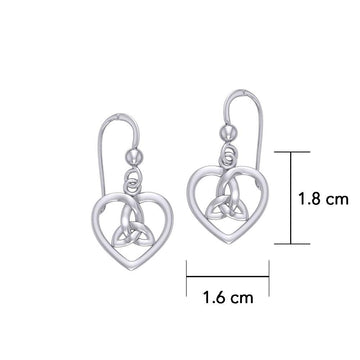 Celtic Heart Trinity Knot Earrings TER1292 - Jewelry